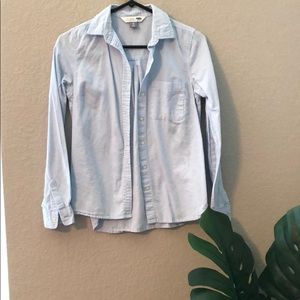Light blue button down